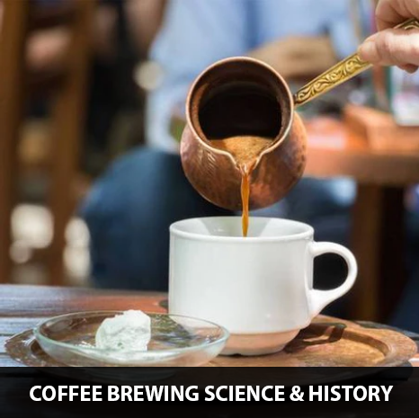 a turkish coffee poured from a cezve